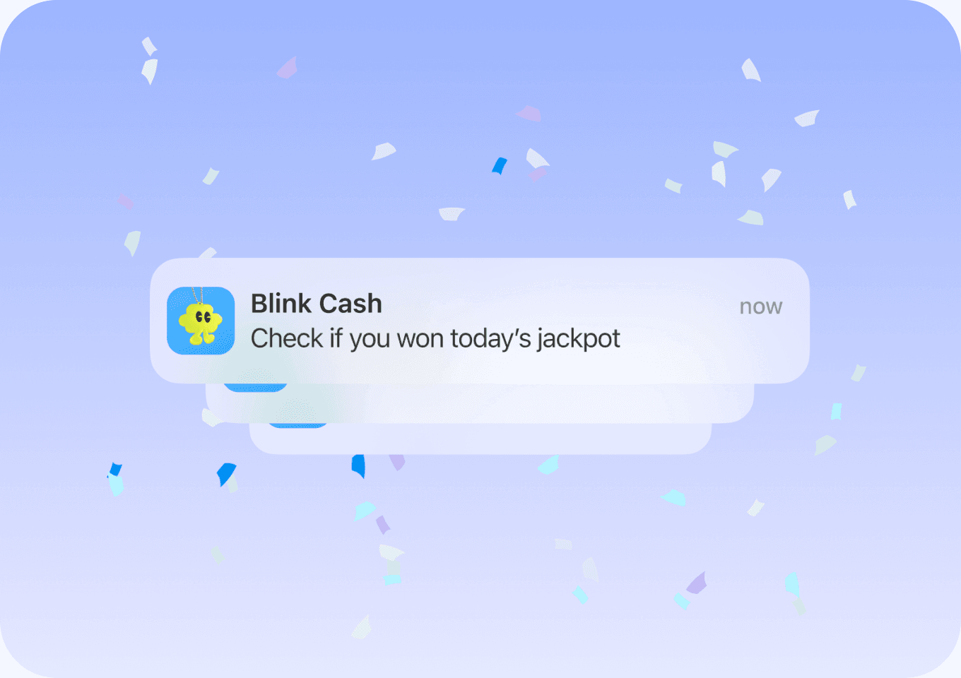 A phone notification telling a user to check whether they won today’s jackpot